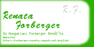 renata forberger business card